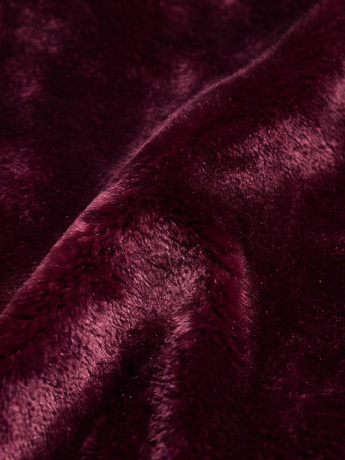 Faux leather fur hood bomber – burgundy plush lining close-up | XoKool