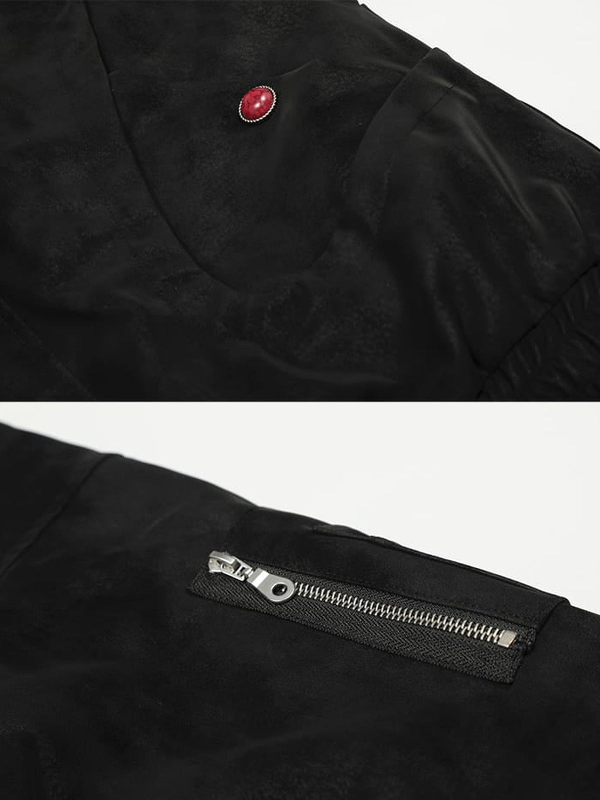 Bomberjacke in Wildleder-Optik – Druckknopf und Ärmeltasche im Detail | XoKool