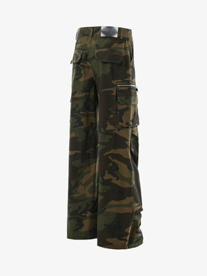Vintage Multi-Pocket Functional Camo Cargo Pants - thumbnail 2