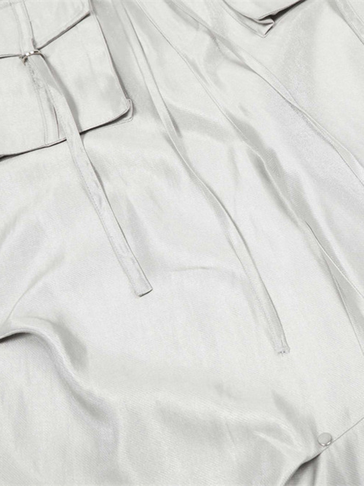 High Street Rivet Pleated Workwear Multi-Pocket Casual Pants - image 8