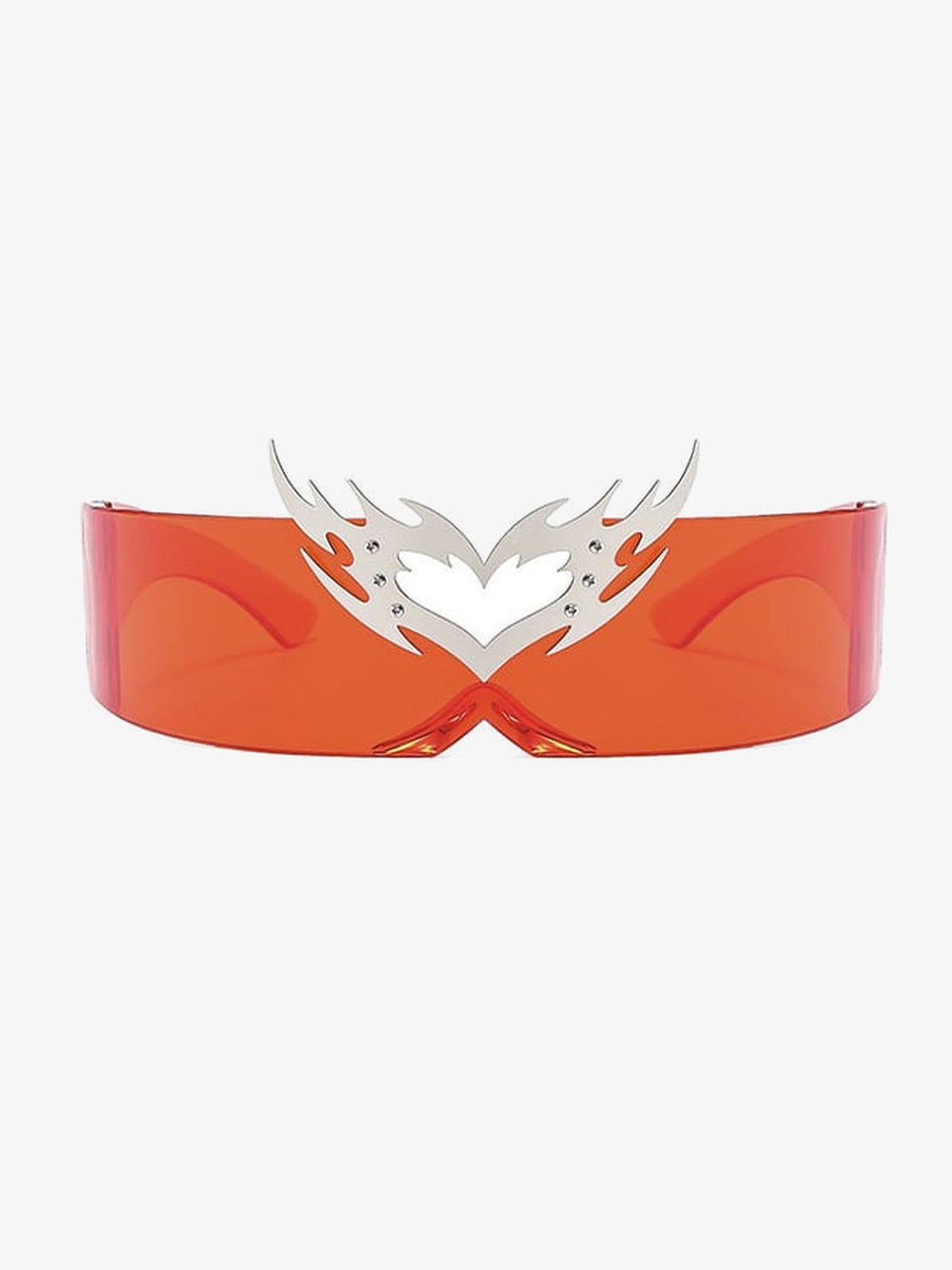 Flammenherz-Sonnenbrille – Orange-Rot, Vorderansicht | XoKool