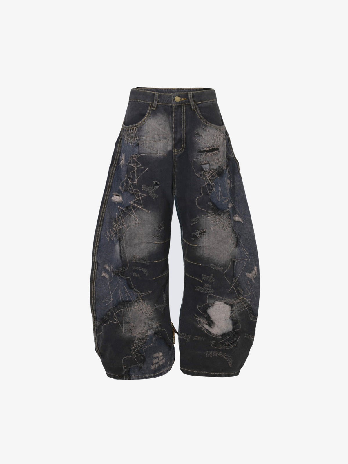 Ausgefranste Jeans – Rückseite flach | XoKool