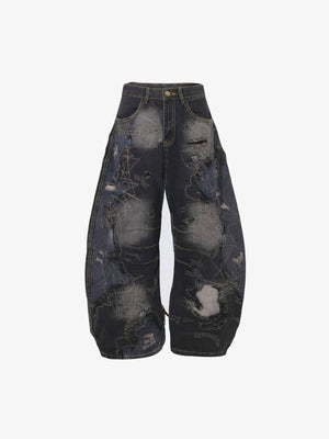 Ausgefranste Jeans – Rückseite flach | XoKool