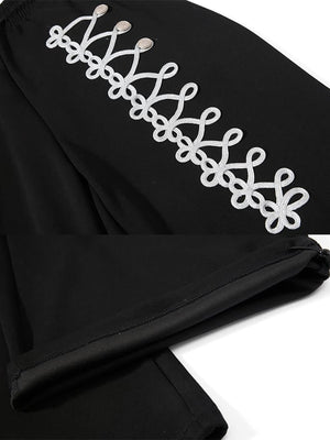 Balloon Jogginghose – Schwarz, Detailansicht Applikation und Saum | XoKool