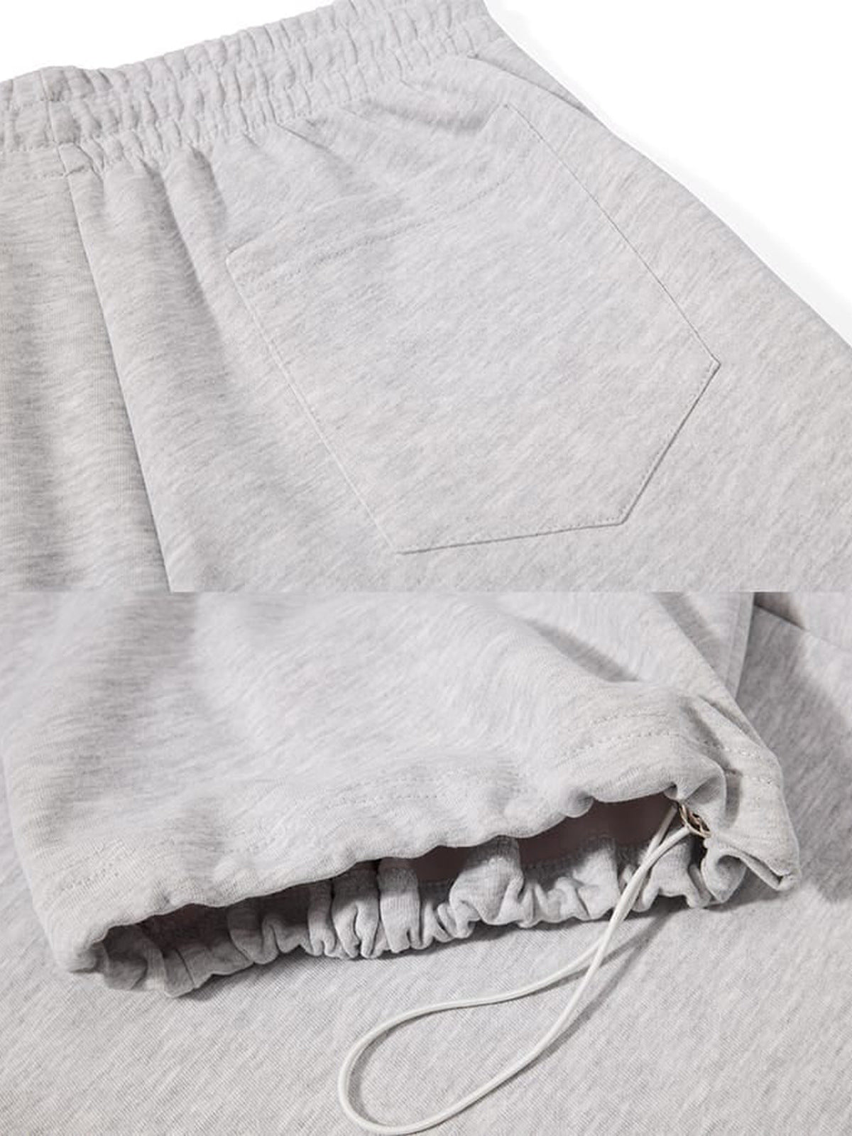 Balloon Jogginghose – Grau, Detailansicht Tasche und Zugband am Saum | XoKool