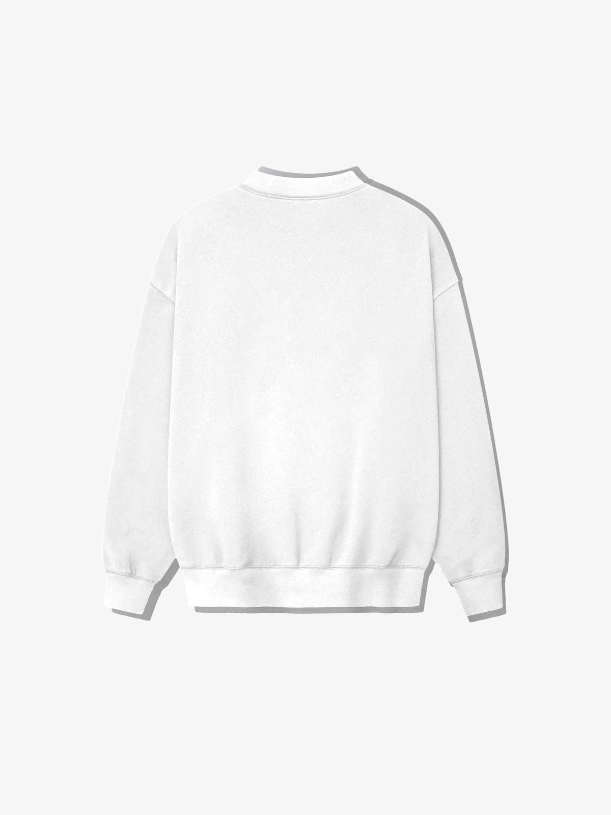 Sweatshirt mit Gothic-Schloss-Grafik – Weiß, Rückseite flach | XoKool