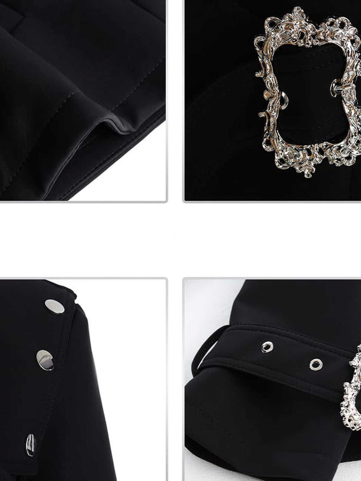 Gothic buckle jacket – buckle, cuff and snap close-ups | XoKool