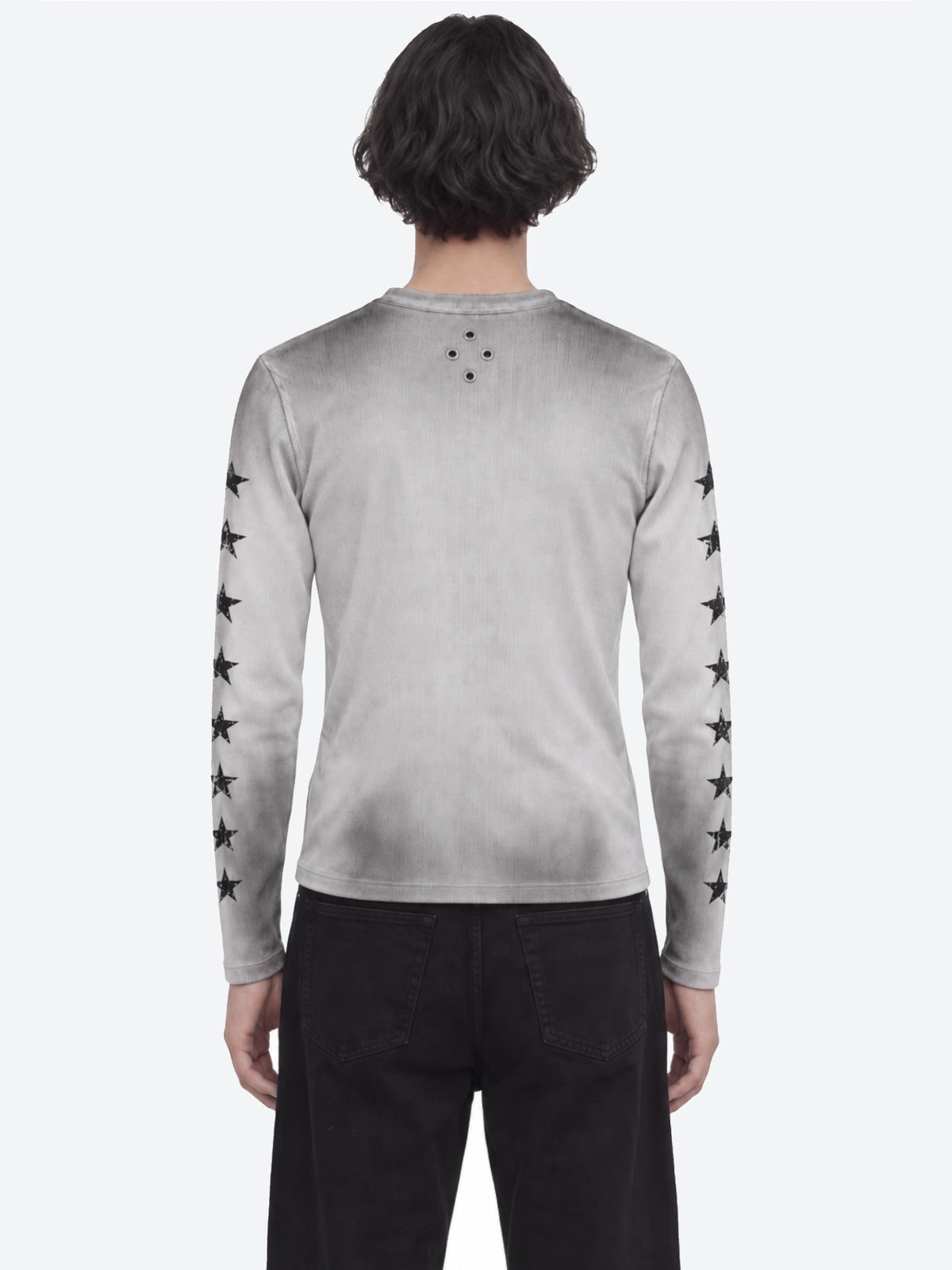 Gothic cross long sleeve tee – on model, back | XoKool
