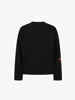 Gothic Cross Thermal Long Sleeve Shirt – Black, back view | XoKool