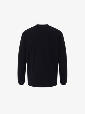 Gothic Buchstaben-Longsleeve – Schwarz, Rückseite flach | XoKool