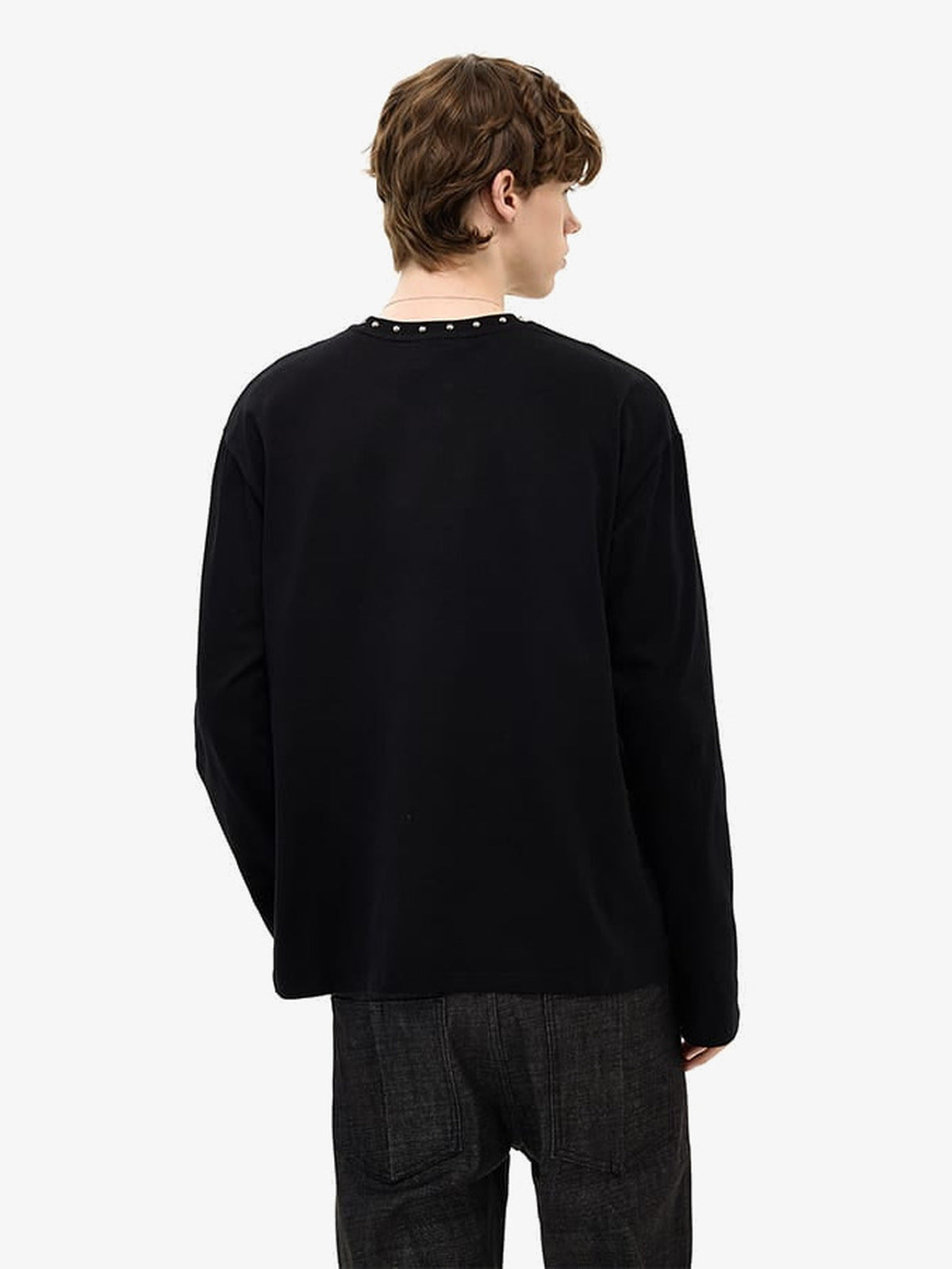 Studded half zip long sleeve – on model, back | XoKool
