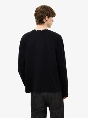 Studded half zip long sleeve – on model, back | XoKool