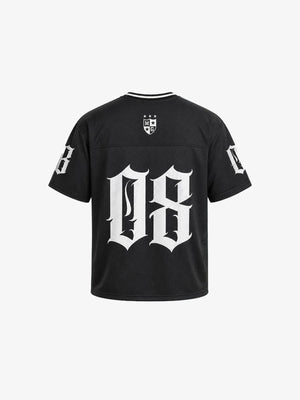 Gothic Number 08 Mesh Football Jersey – Black, back | XoKool