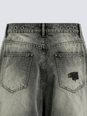 Stacheldraht-Shorts – Detailaufnahme Gesäßtasche | XoKool