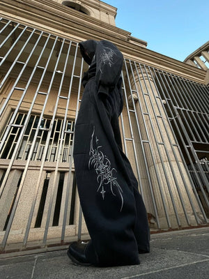 Gothic zip up hoodie – street photo, side | XoKool