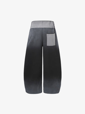Gradient Graphic Sweatpants with Cross Print – Black, back flat | XoKool