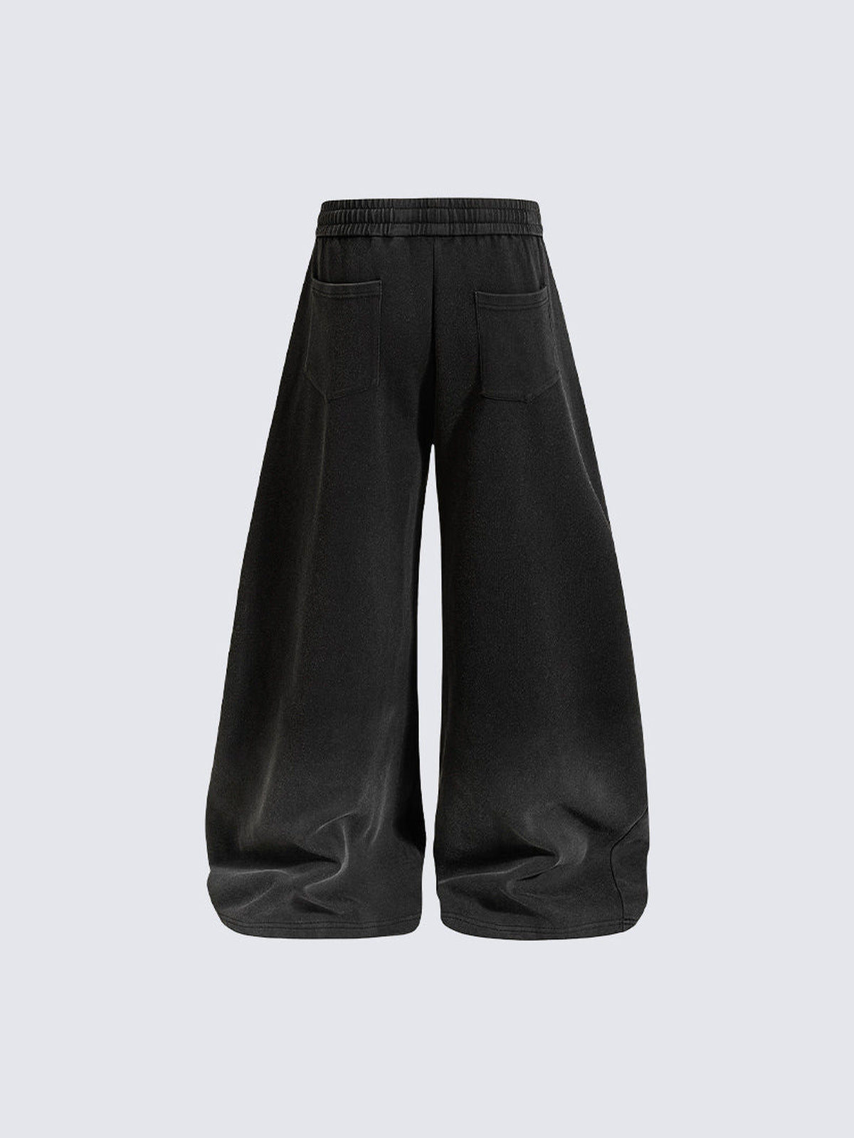 Embroidered sweatpants – Black, back view | XoKool