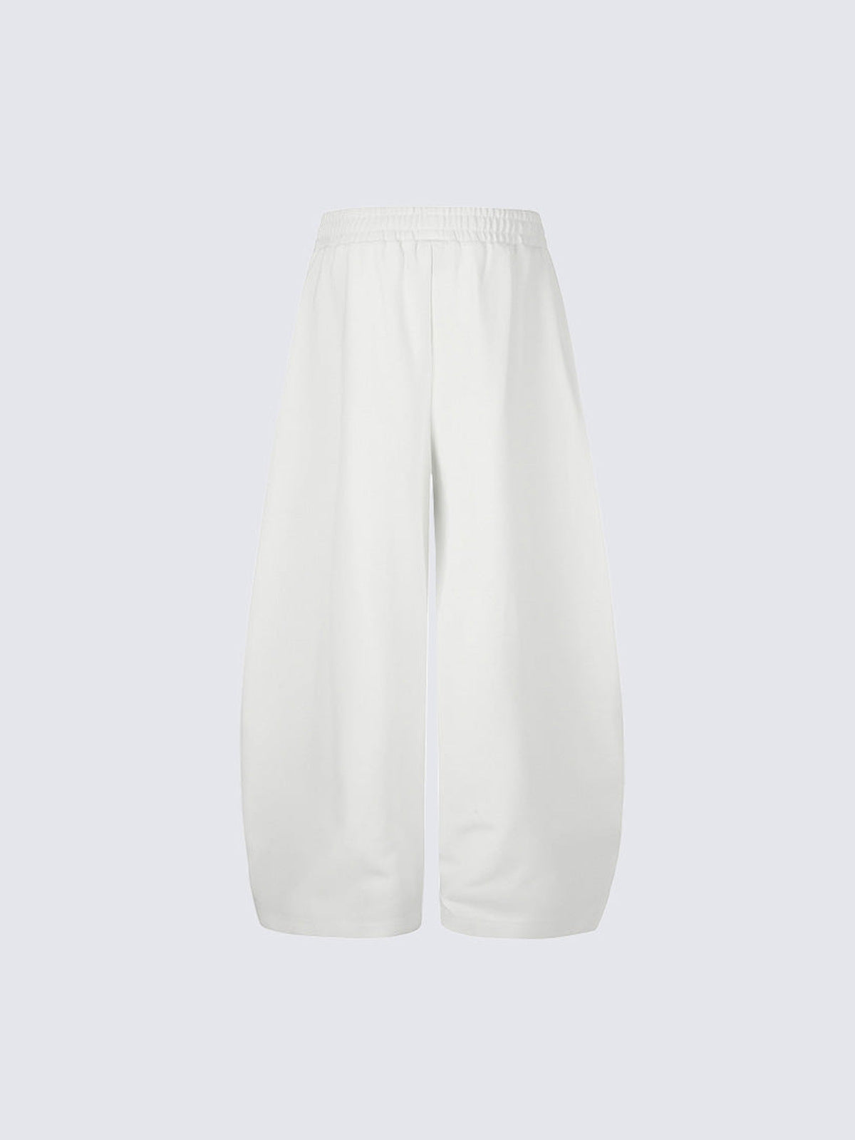 Graphic Barrel Leg Jogginghose mit Distressed-Print – Weiß, Rückseite flach | XoKool