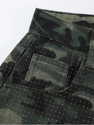 Camo jeans – pocket and fabric texture close-up | XoKool