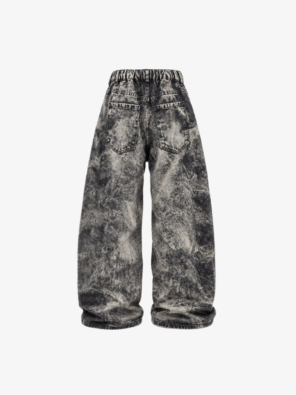 Acid Wash Patch Jeans – Rückseite flach | XoKool