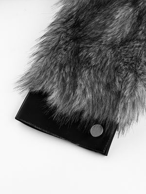 Faux fur bomber jacket – cuff close-up | XoKool