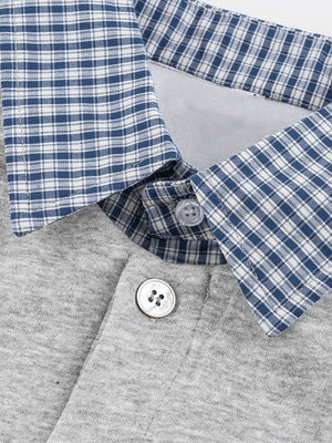 Sleeveless layered shirt – collar and button close-up | XoKool