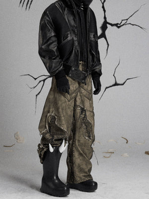 Grunge Stacked Pants – am Model, seitlich | XoKool