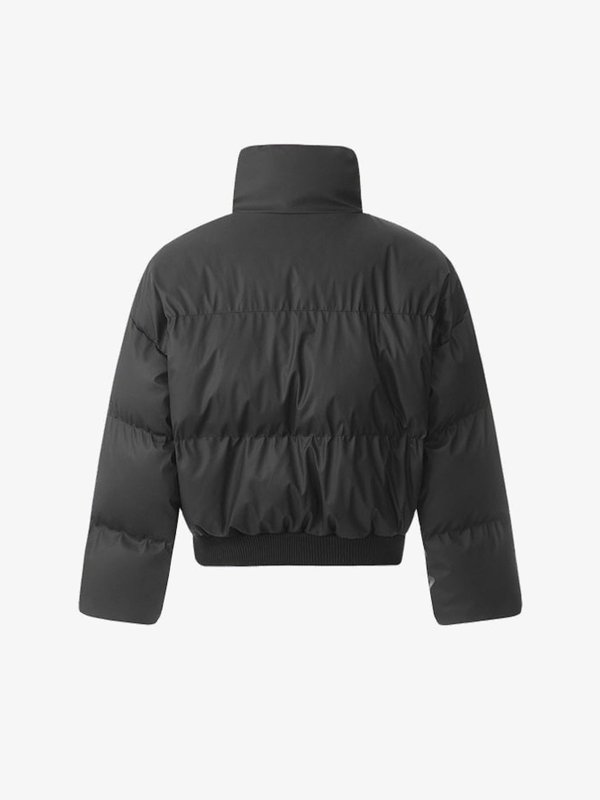Short puffer jacket – Black, back view | XoKool
