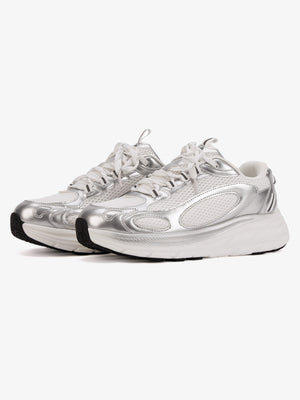 Dad sneakers chunky plateados metalizados – par 3/4 | XoKool