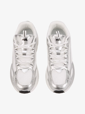 Dad sneakers chunky plateados metalizados – vista superior | XoKool