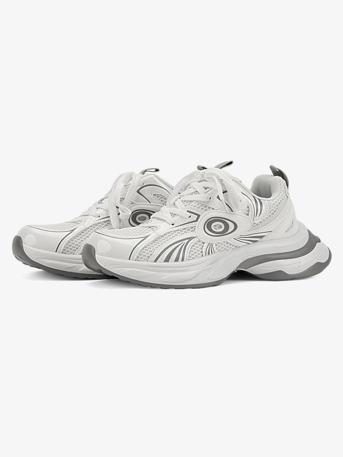 Metallic chunky sneakers – White, pair | XoKool