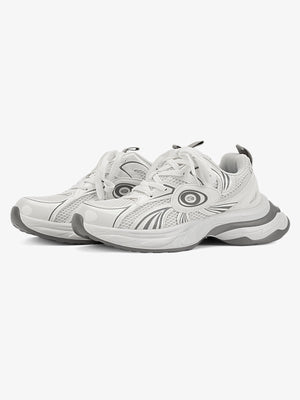 Metallic chunky sneakers – White, pair | XoKool