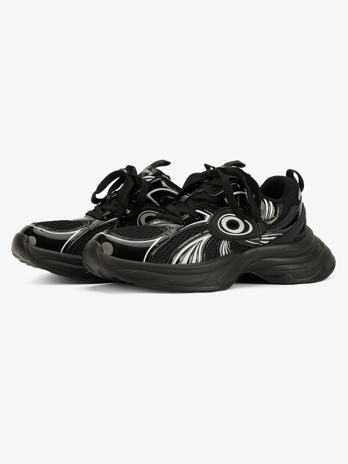 Metallic chunky sneakers – Black, pair | XoKool