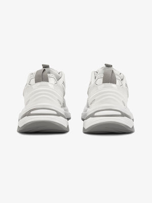 Metallic chunky sneakers – White, heel view | XoKool