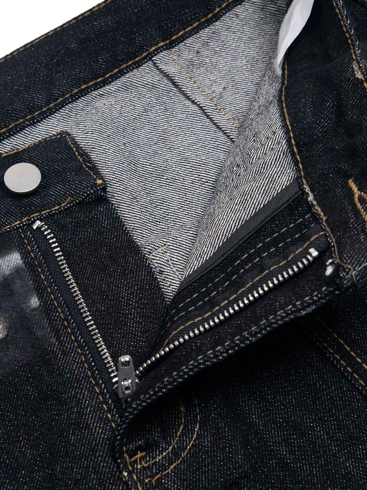 Printed belt jeans – zip fly close-up | XoKool