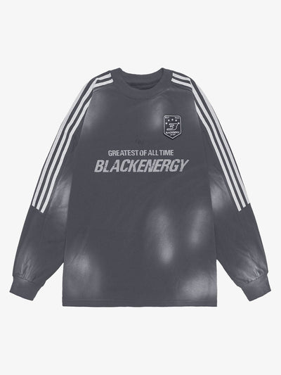 Spray Dyed Long Sleeve Football Jersey Tee