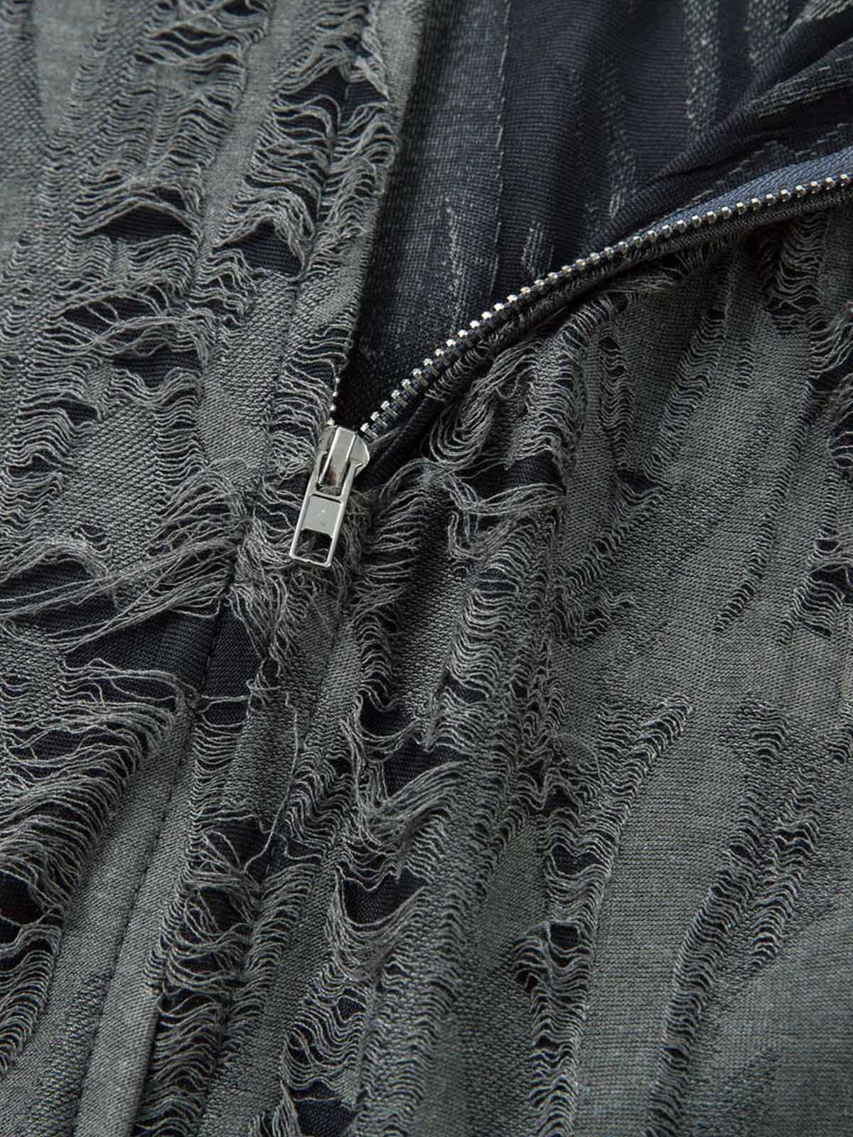 Distressed Ripped Short Sleeve Shirt - image 6