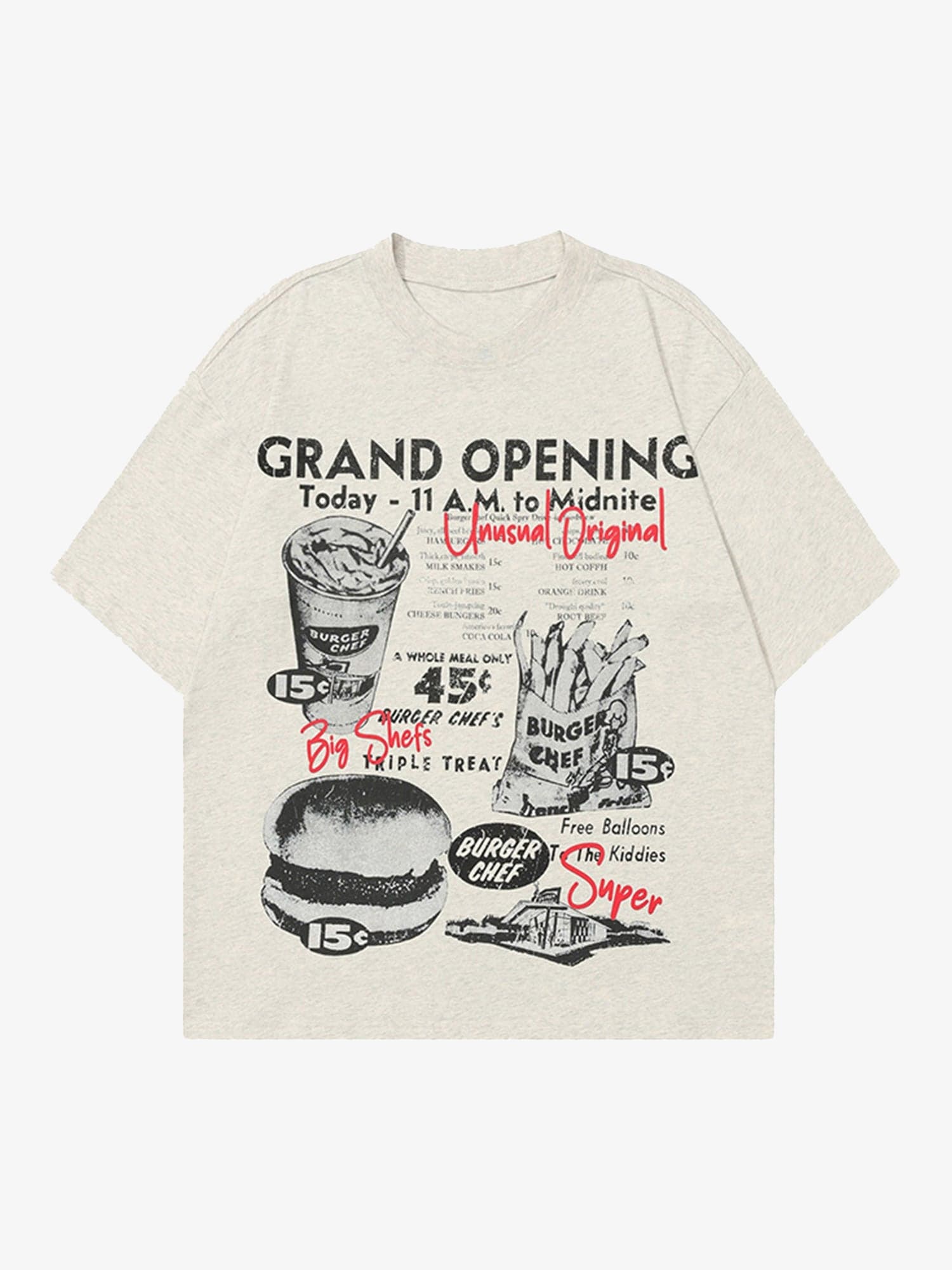 Retro Hip-hop Black And White Sticker T-shirt