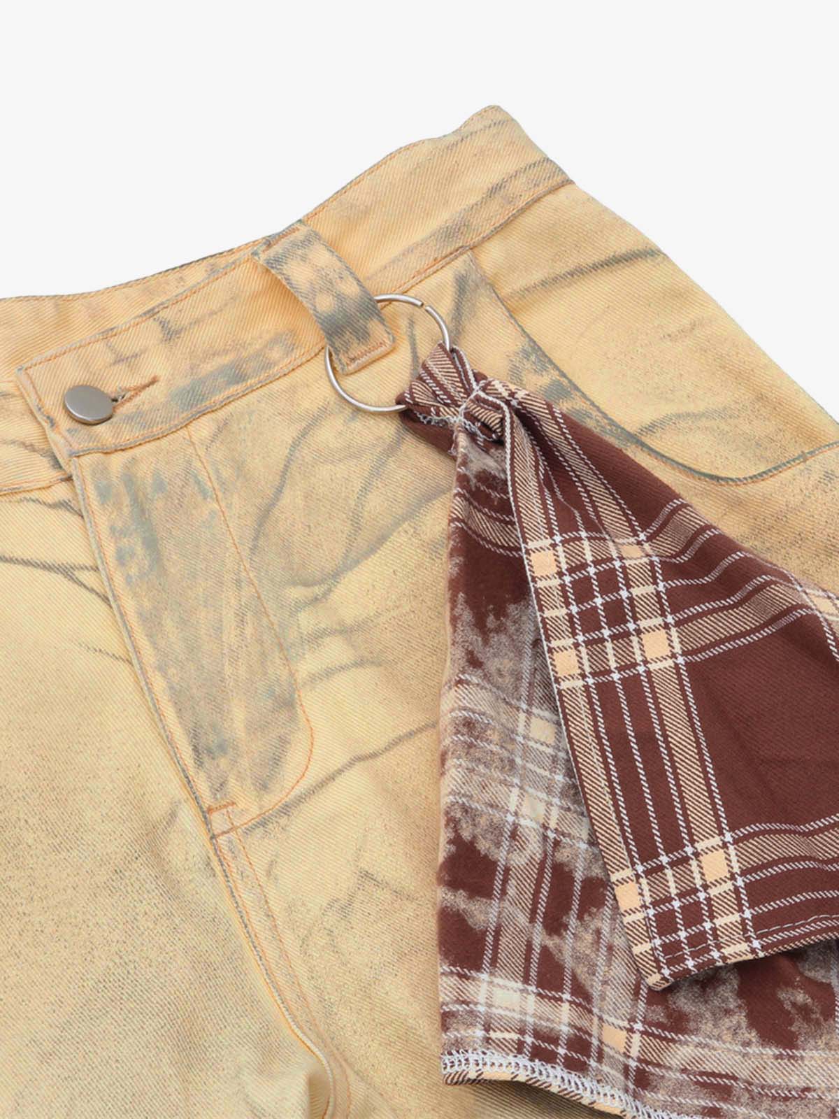 Yellow barrel jeans – scarf ring close-up | XoKool