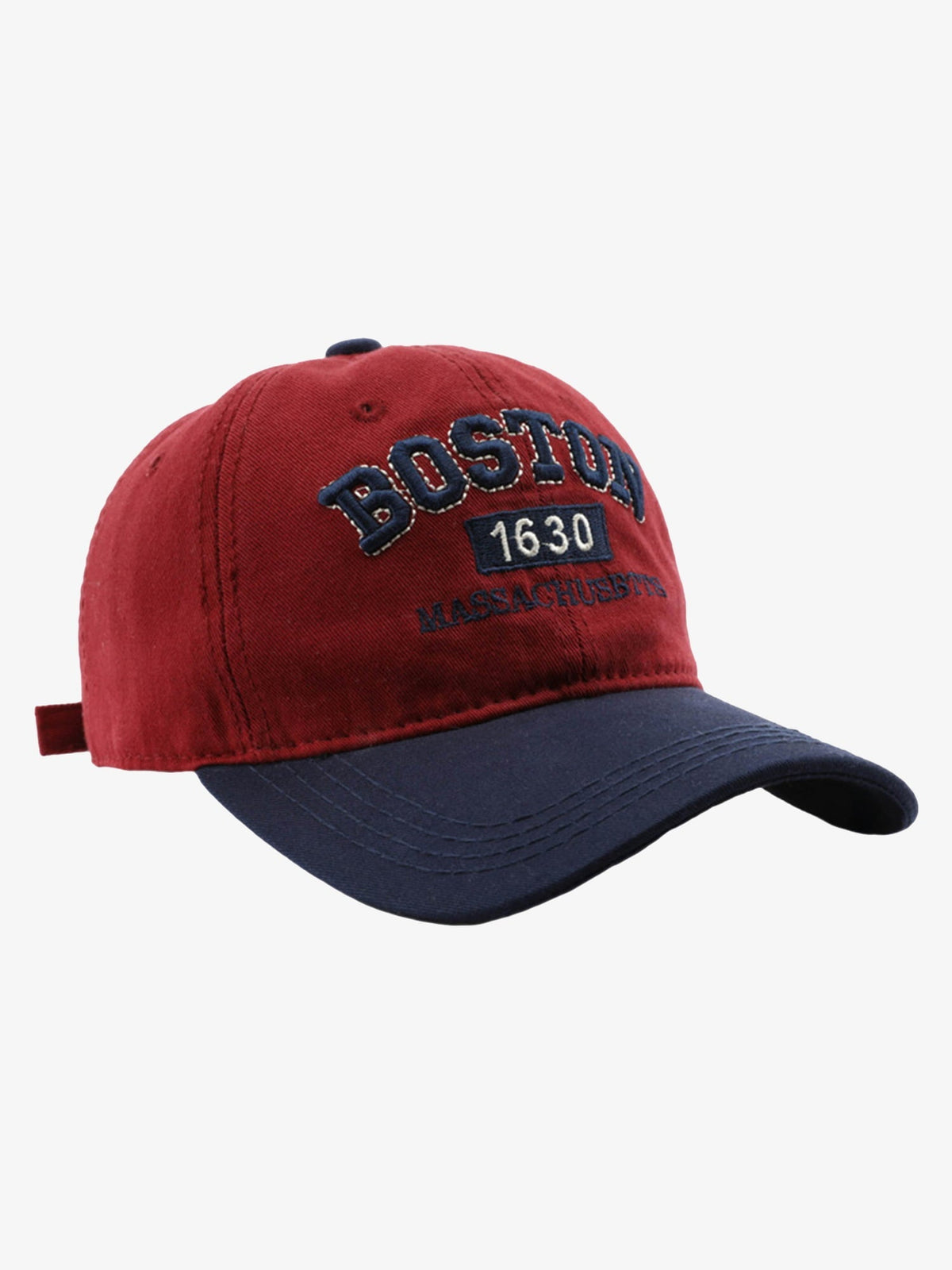 Gorra retro – rojo azul marino, vista de tres cuartos | XoKool