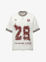 Distressed NO. 28 Jersey T-Shirt
