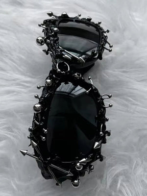 Rivet Punk Style Sunglasses - thumbnail 7