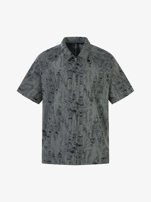 Distressed Ripped Short Sleeve Shirt - thumbnail 1