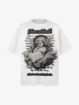 Angel Print Oversized T-Shirt
