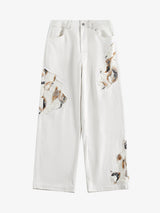 American Retro Lace Patchwork Jeans