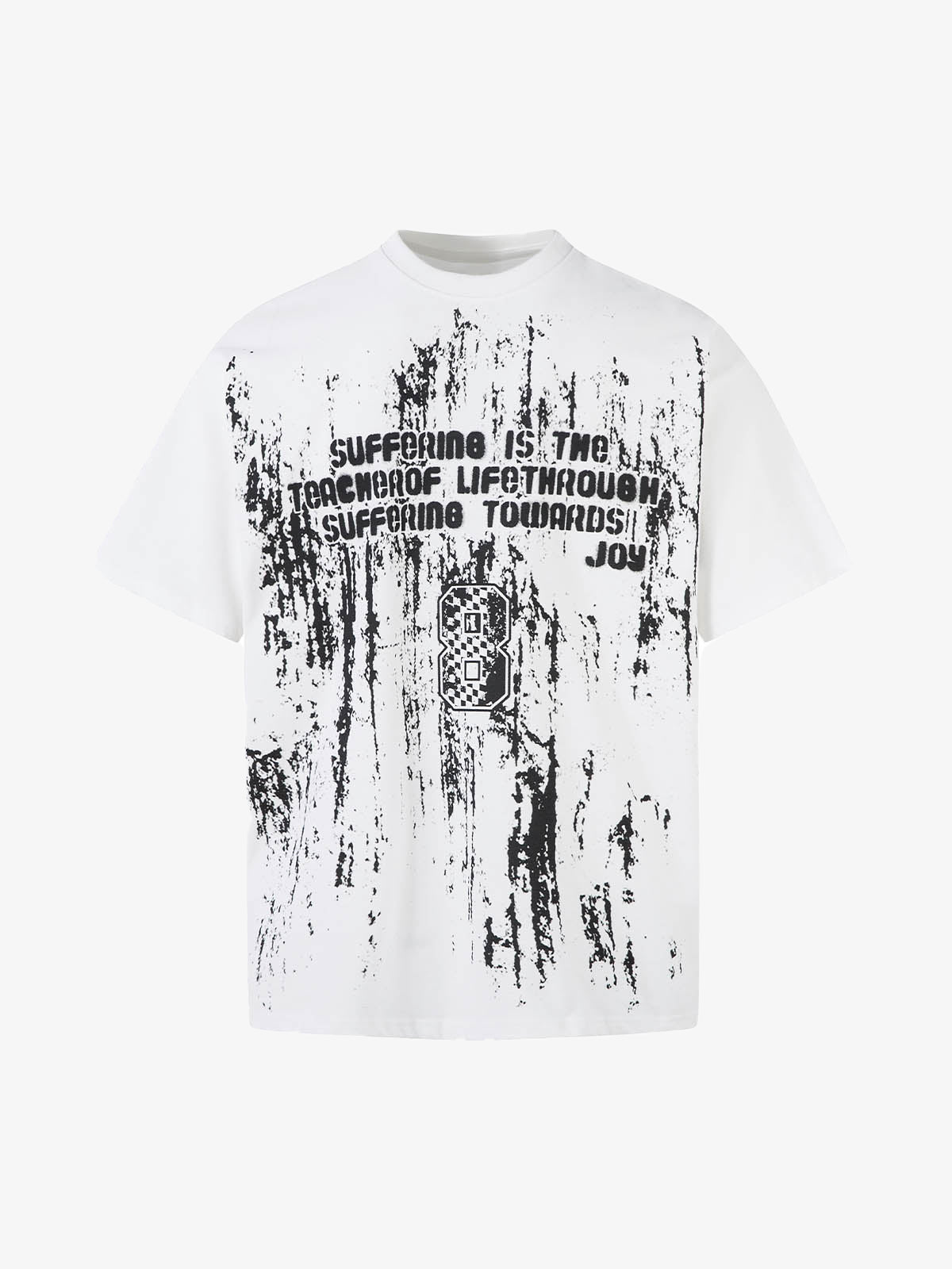 Retro Graffiti Lettering Short Sleeve T-shirt