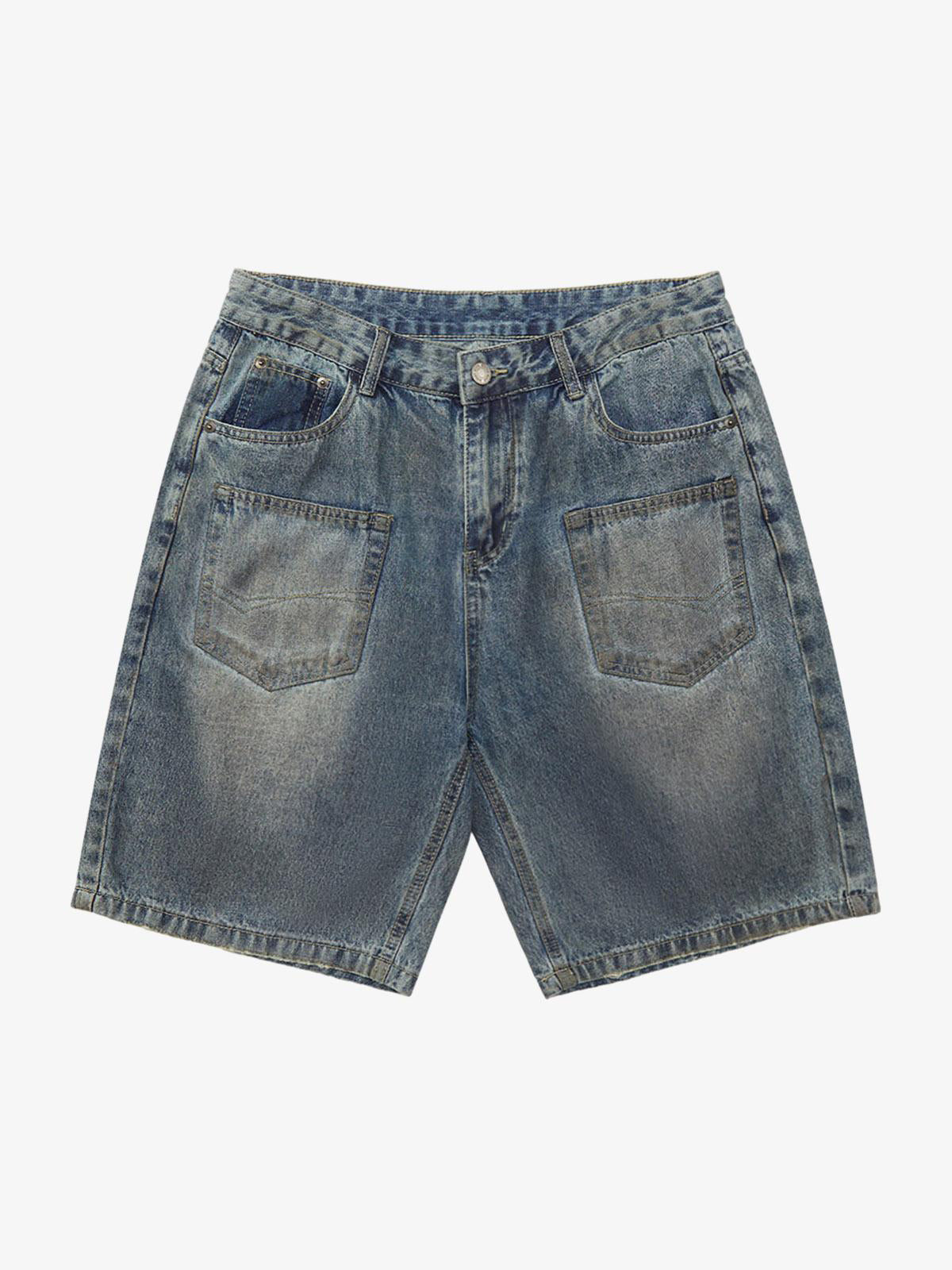 American Street Style Washed Distressed Shorts