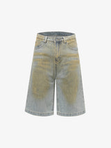 Street Wash Spray Paint Denim Jorts
