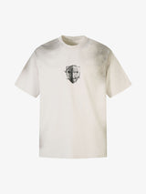 Heavy Cotton Washed Cross Shield Print T-shirt