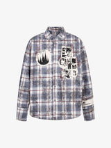 Retro Cleanfit Patch Embroidered Plaid Shirt